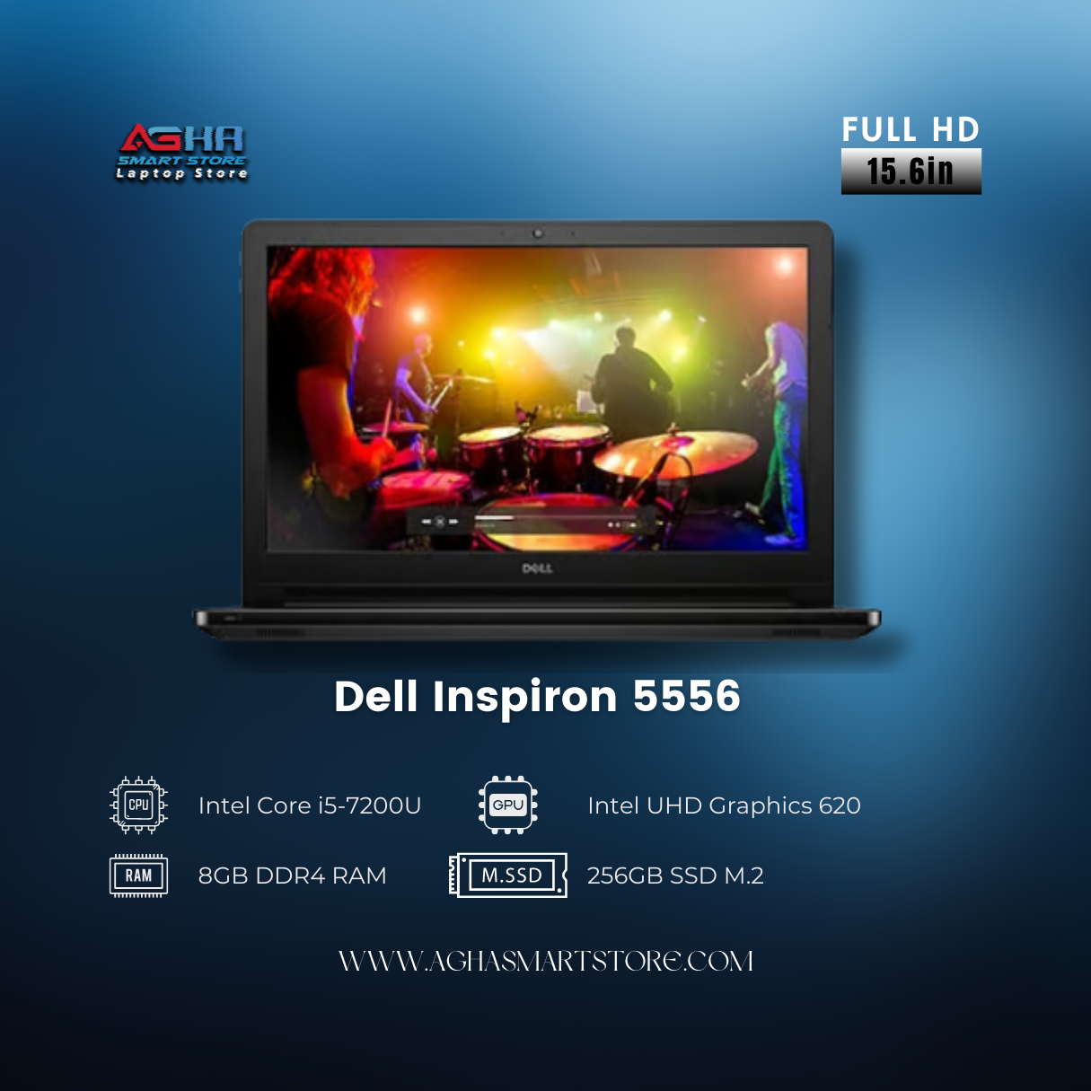 Dell Inspiron 15 5566 BY AGHA SMART STORE LAPTOP EGYPT متجر اغا سمارت ستور لابتوب مصر