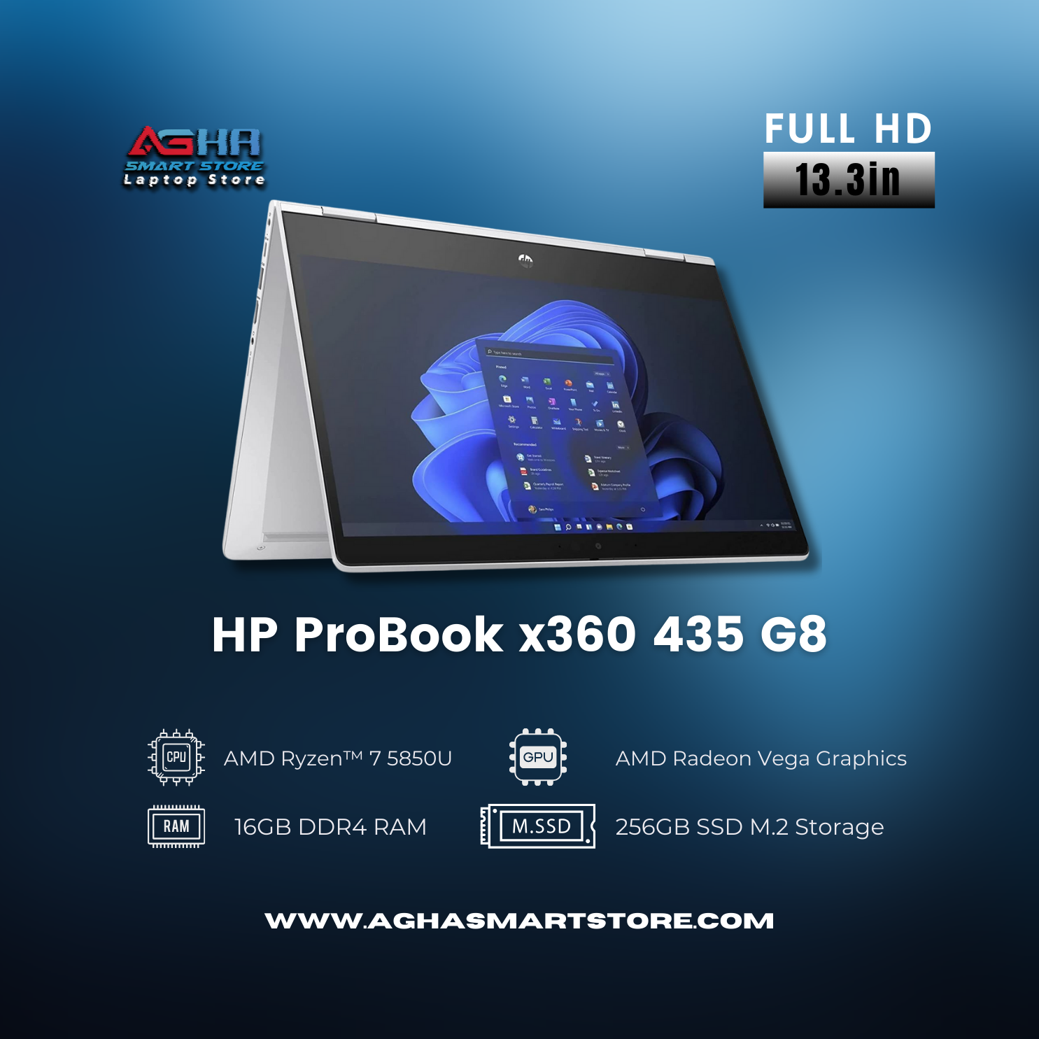 HP ProBook x360 435 G8 BY AGHA SMART STORE LAPTOP EGYPT متجر اغا سمارت ستور لابتوب مر
