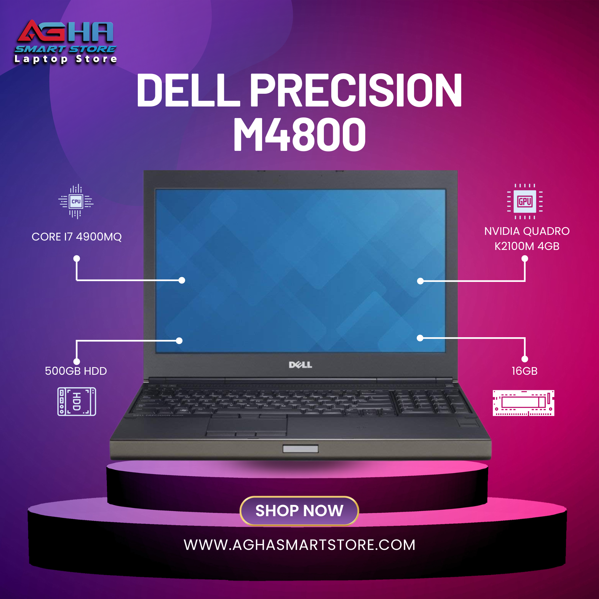DELL PRECISION M4800 BY AGHA SMART STORE