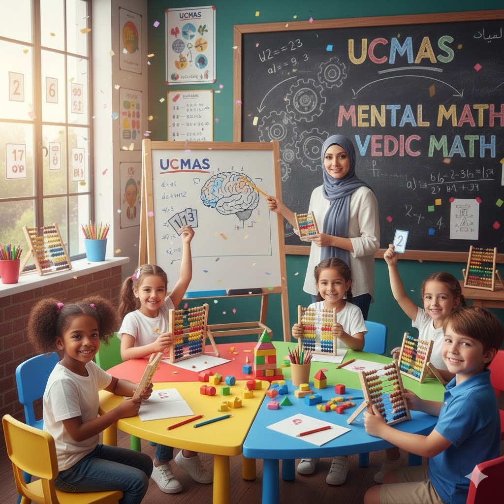 كورس برنامج يوسي ماس رياضيات فيدا الهندية UCMAS افضل كورسات تعليم الحساب الذهني