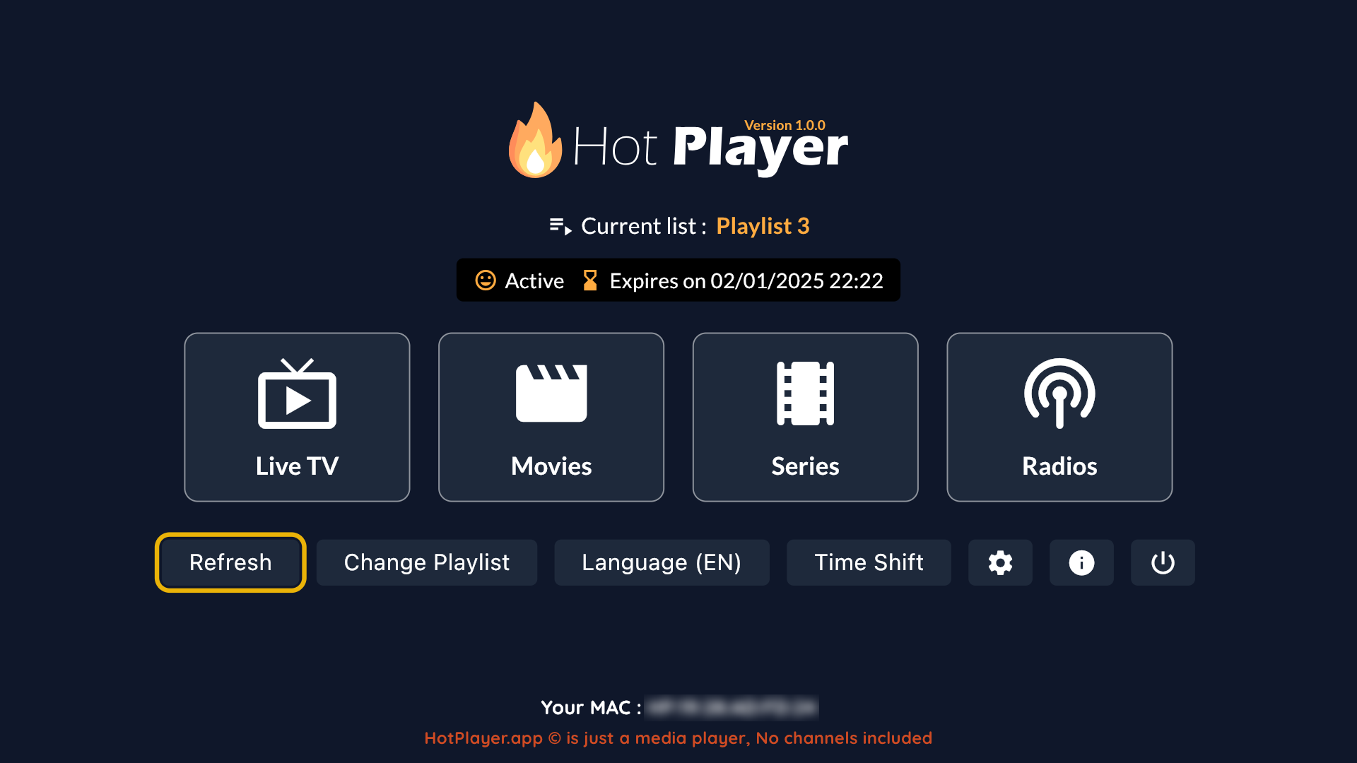 اشتراك IPTV مع تطبيق HOT PLAYER مجانا