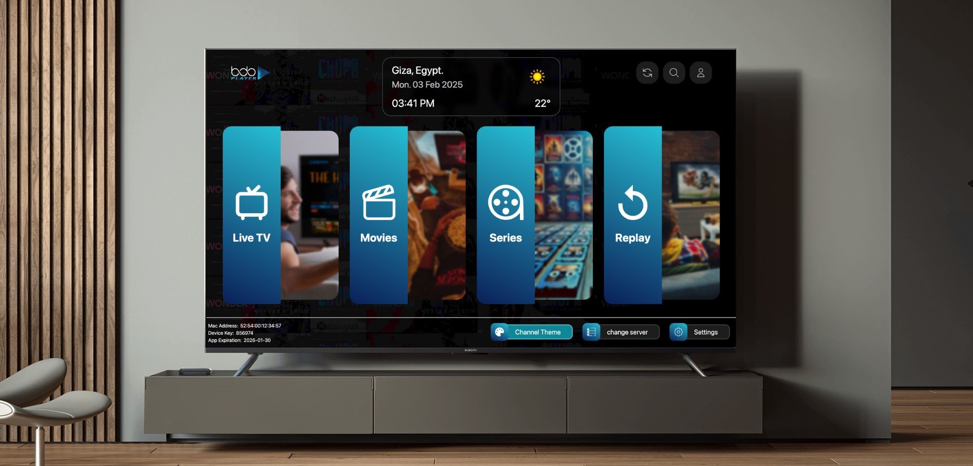 اشتراك IPTV مع IBO Player أو BOB Player